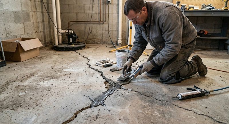 Cracked Basement Floor Repair in Columbia, SC