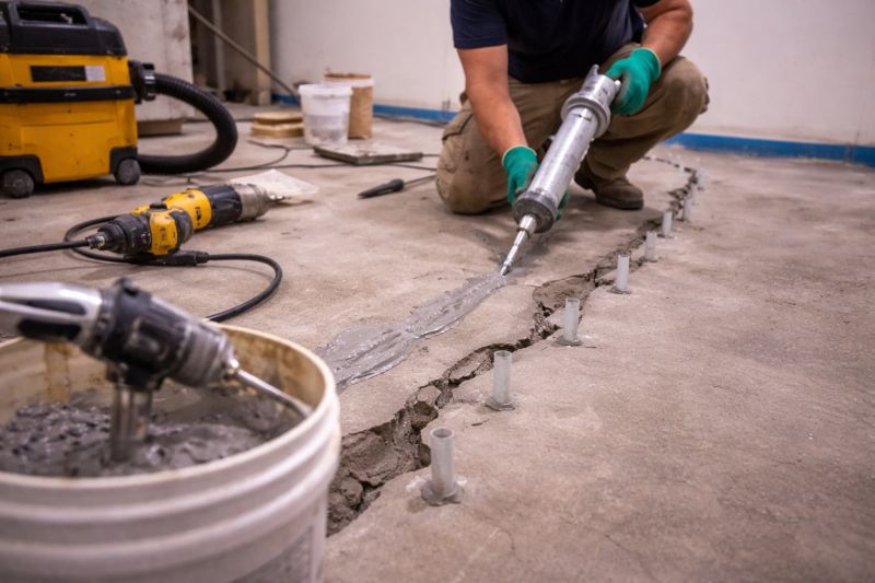 Cracked Basement Floor Repair in Columbia, SC
